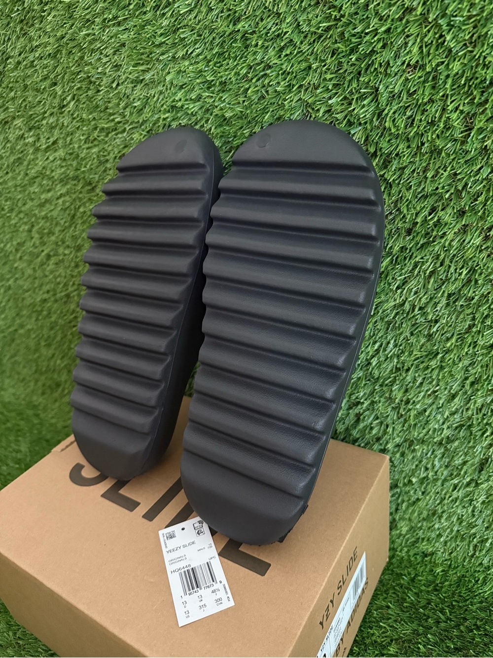 Yeezy Slide Sandals in Black - Picture 3 of 4